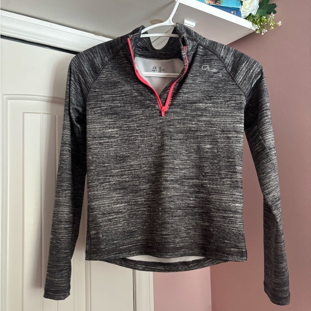 GAP / Gray and Pink Quarter-Zip Pullover